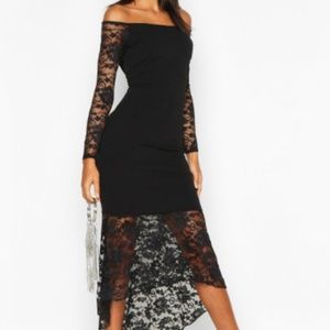 Off the Shoulder Midi Dress, Women's Tall